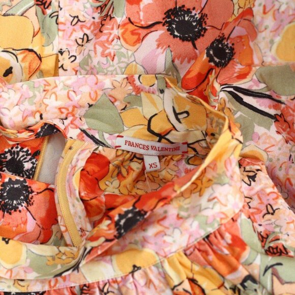 Frances Valentine Slim Maxi Dress Bright Poppy Sleeveless Cotton XS NEW 273774 - Picture 5 of 5